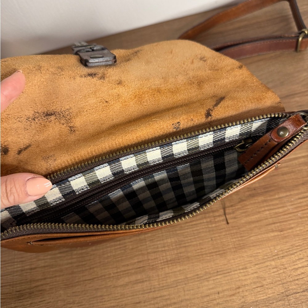 Chiarugi Firenze Italian Leather Crossbody Bag Cognac - Picture 7 of 12